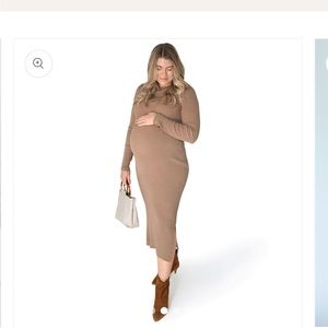 COPY - 2-in-1 Nursing & Maternity Knit Midi Dress